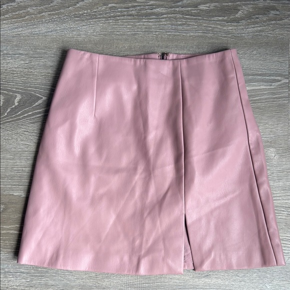 NEW Maeve Anthropologie Faux Leather Mini Skirt 2 - Picture 2 of 8